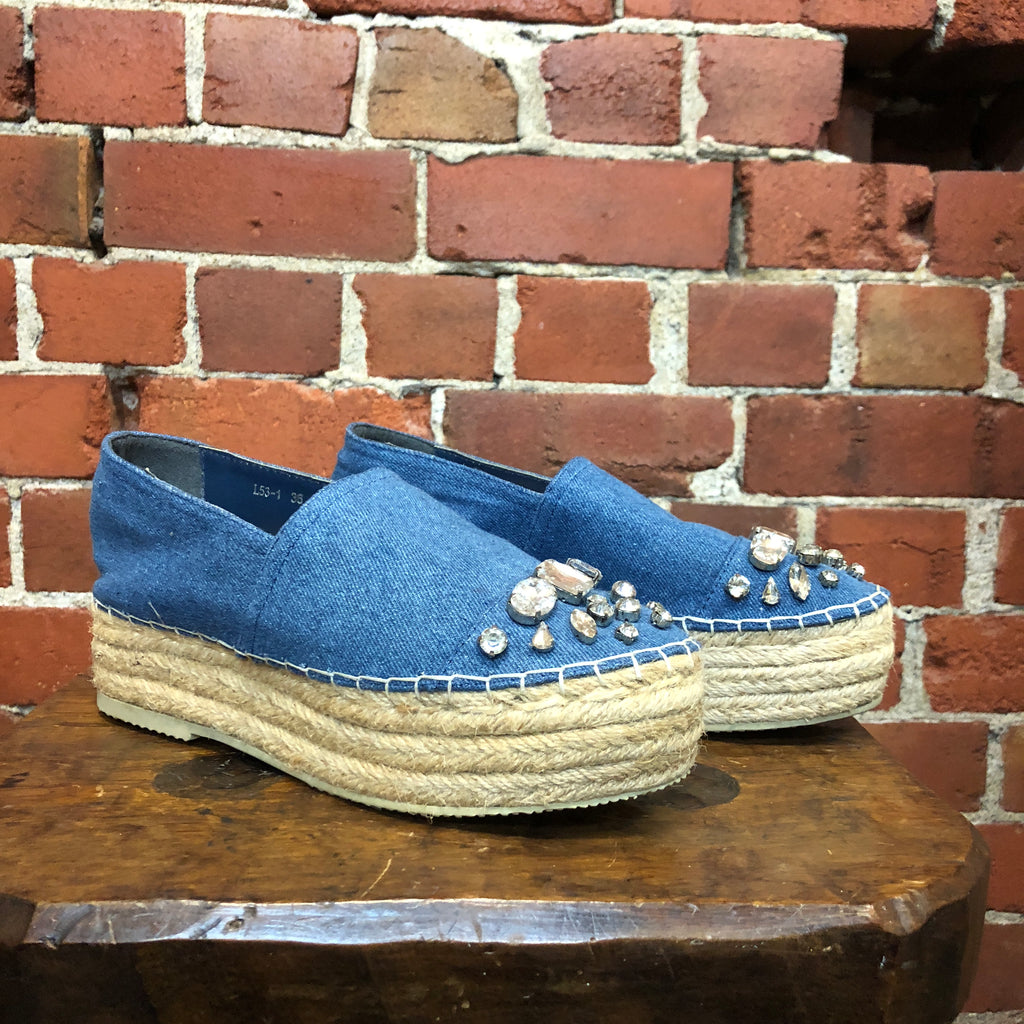 MIU MIU denim espadrilles 36