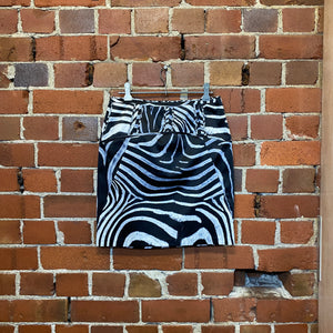ROBERTO CAVALLI 2000's satin zebra skirt