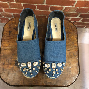 MIU MIU denim espadrilles 36