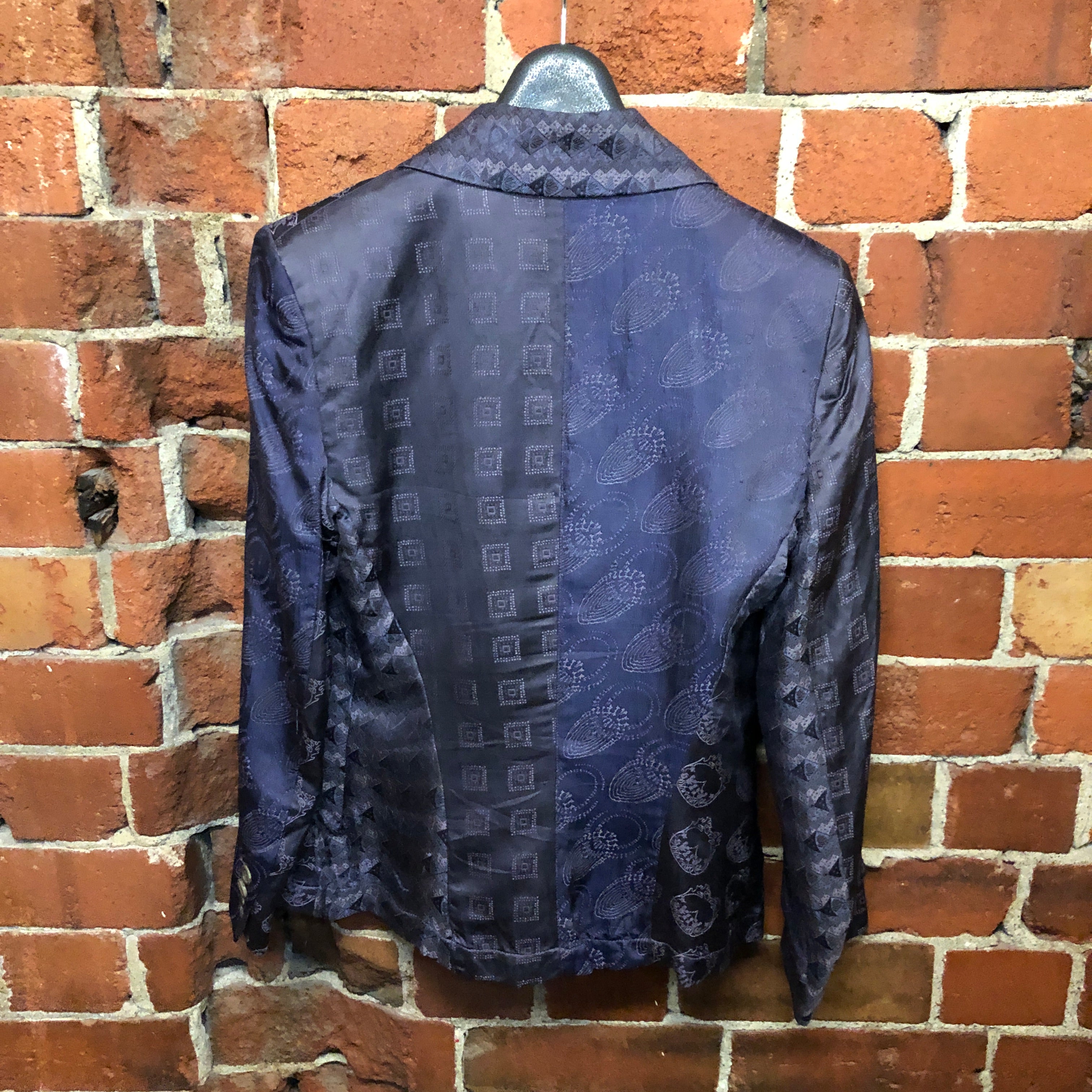 ANN DEMEULEMEESTER mixed satin 1990s jacket