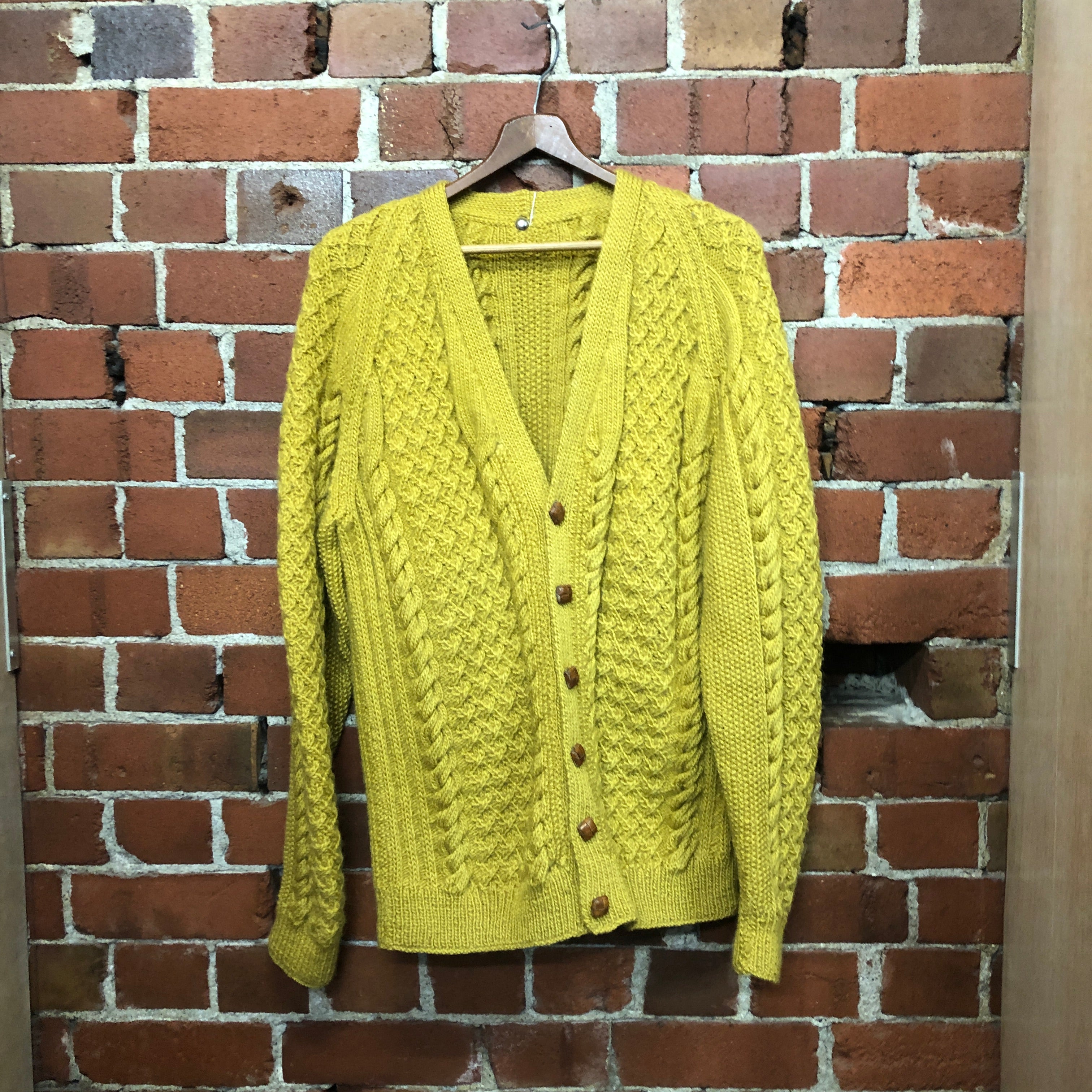 1960s handknitted heavy wool cardy