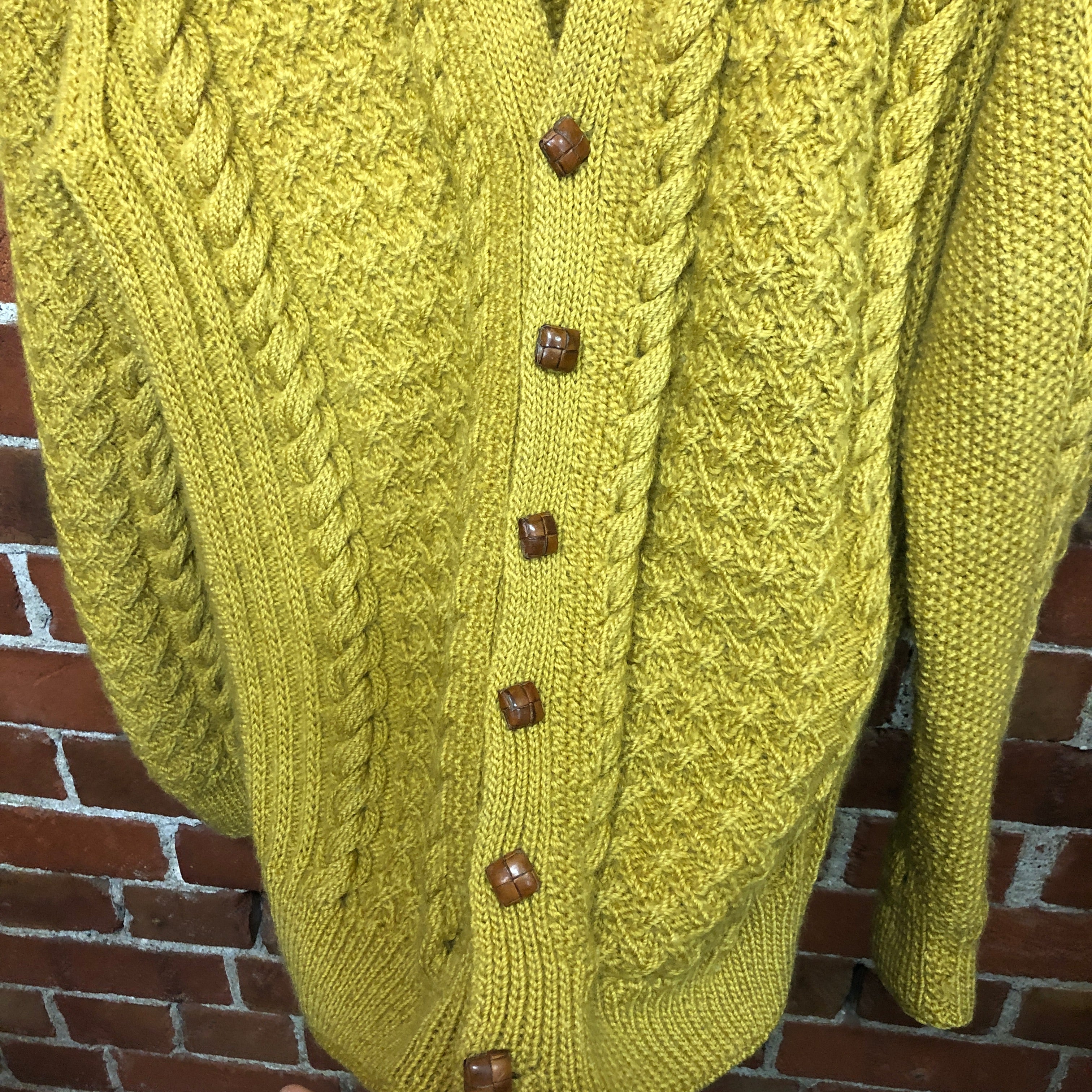 1960s handknitted heavy wool cardy