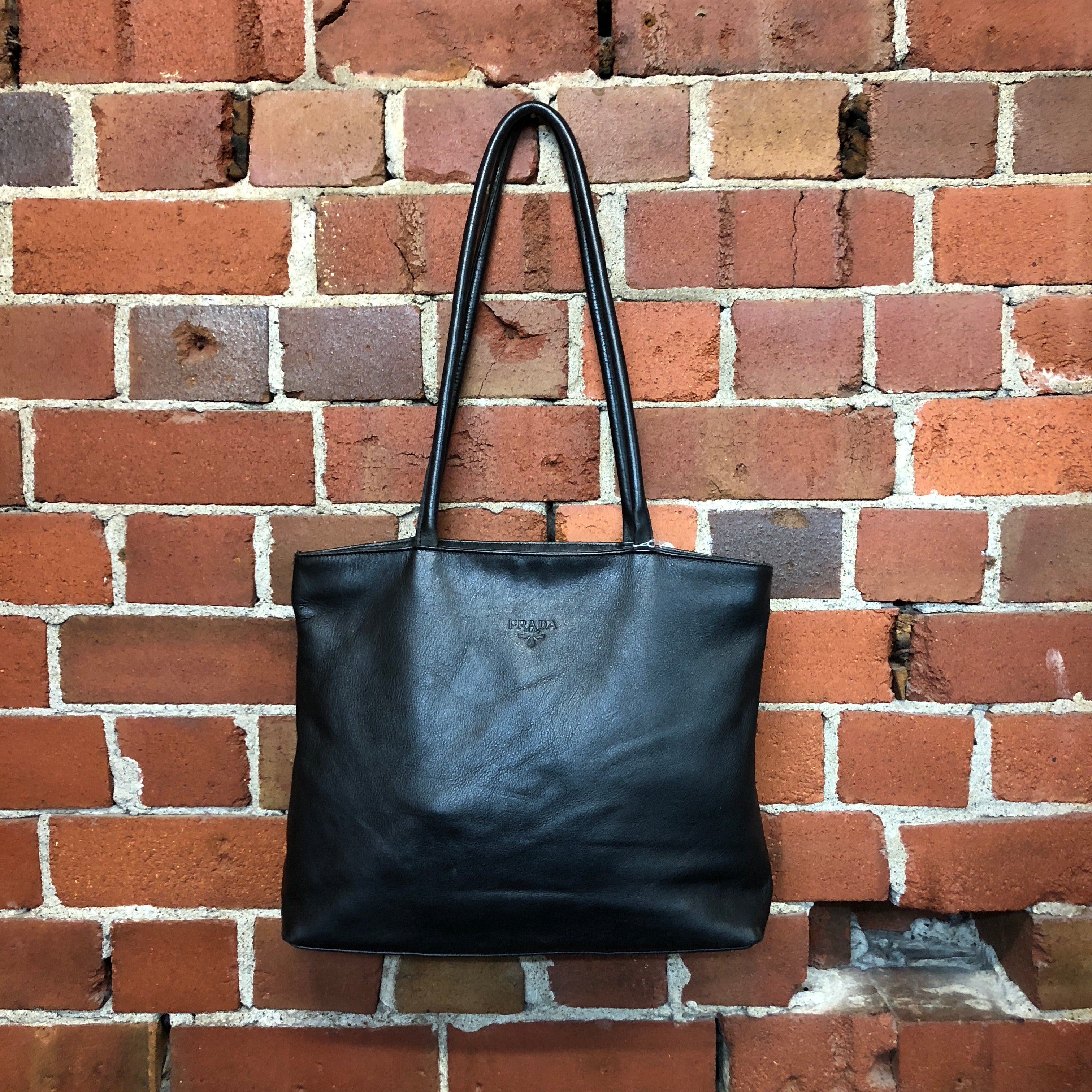 PRADA leather tote handbag