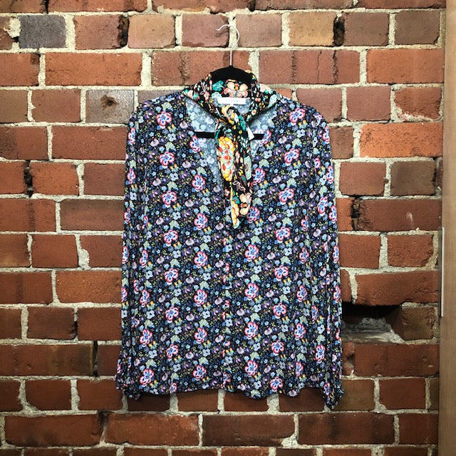 FRAME mixed floral shirt