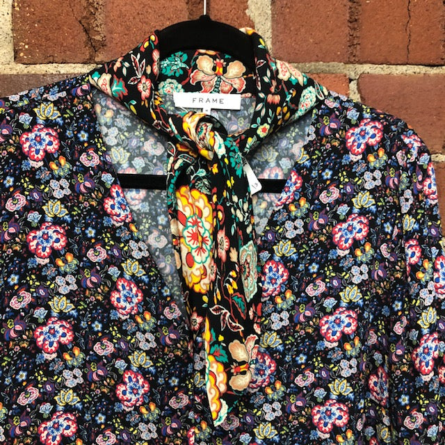 FRAME mixed floral shirt
