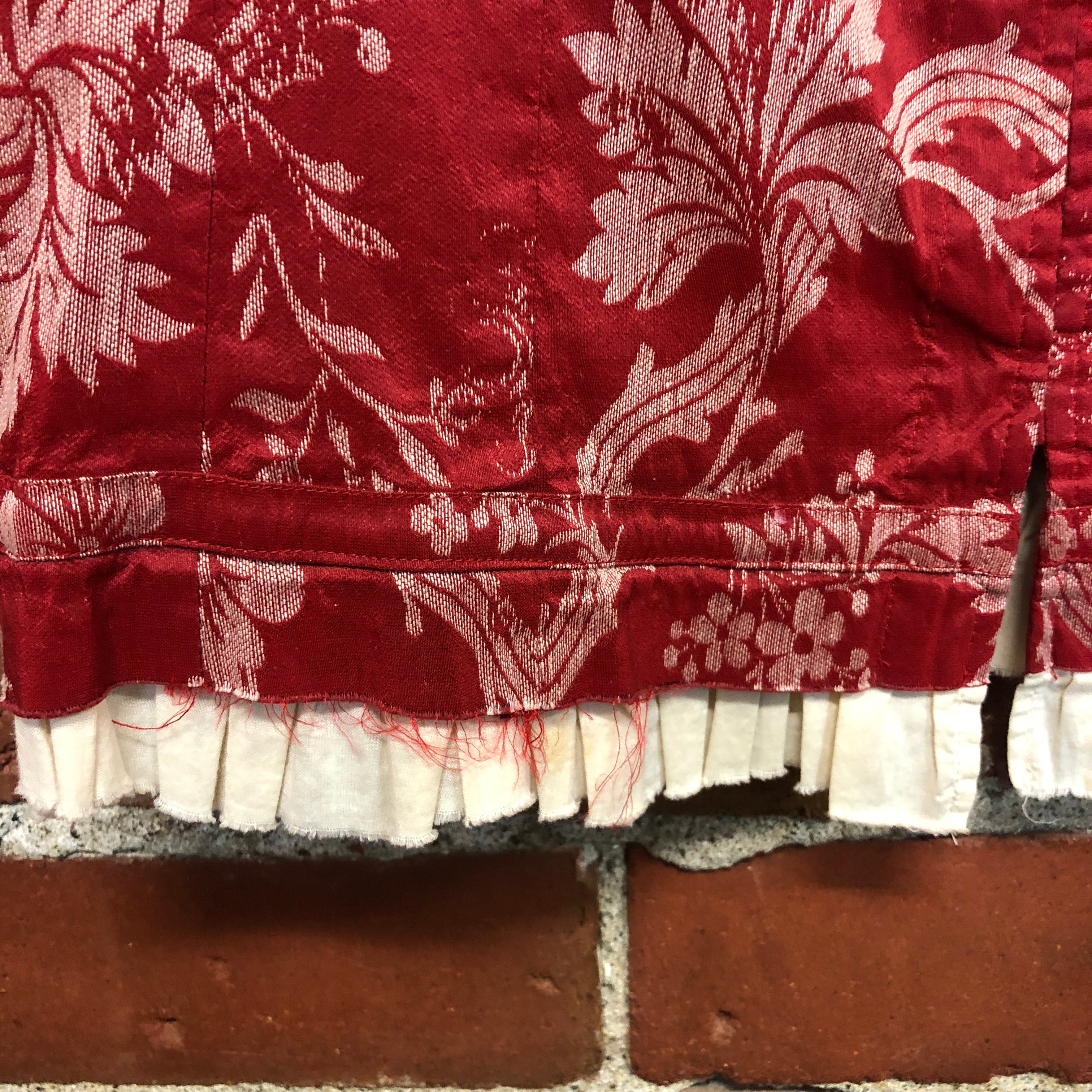DRIES VAN NOTEN tapestry and frill vest top