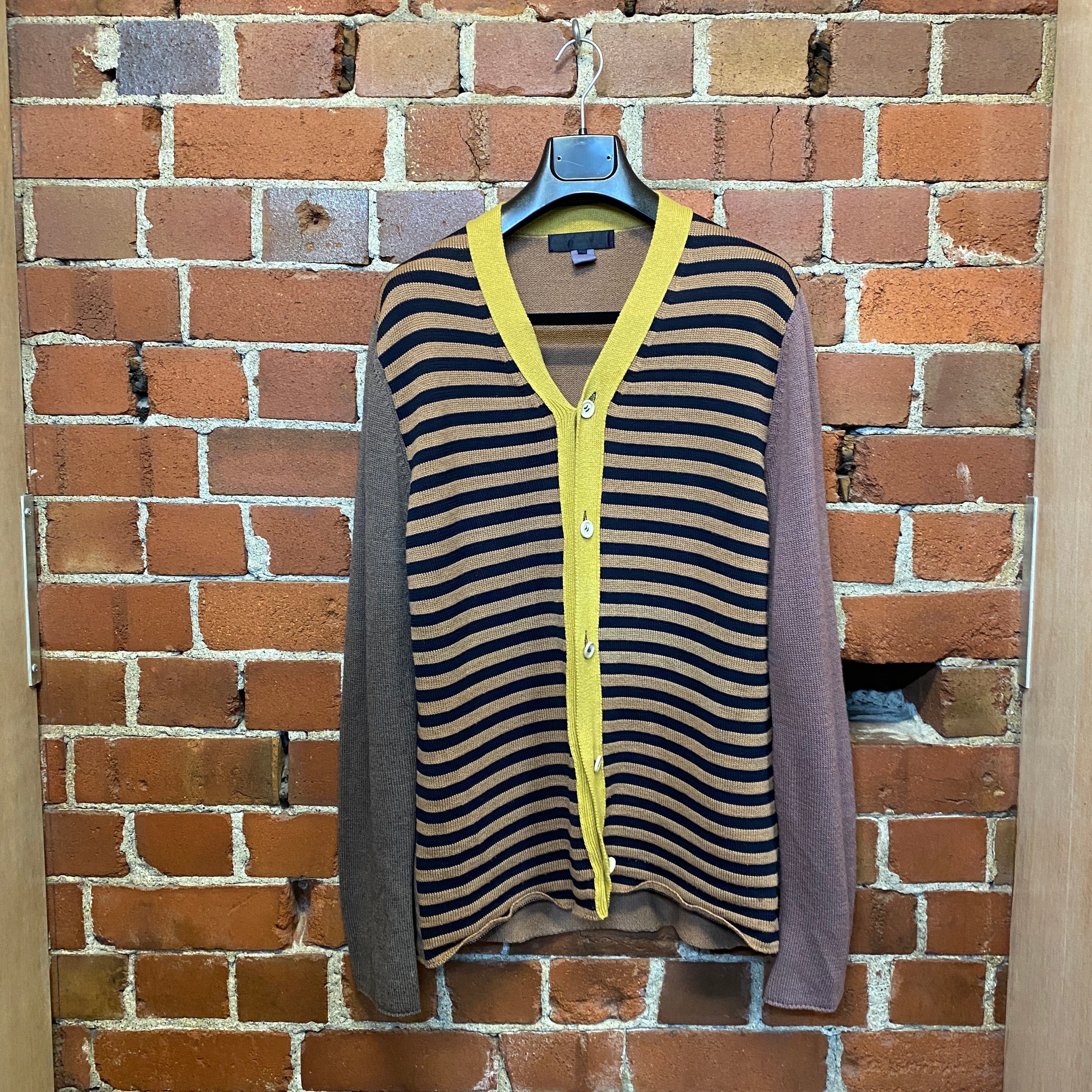 COMME DES GARCONS striped wool cardy
