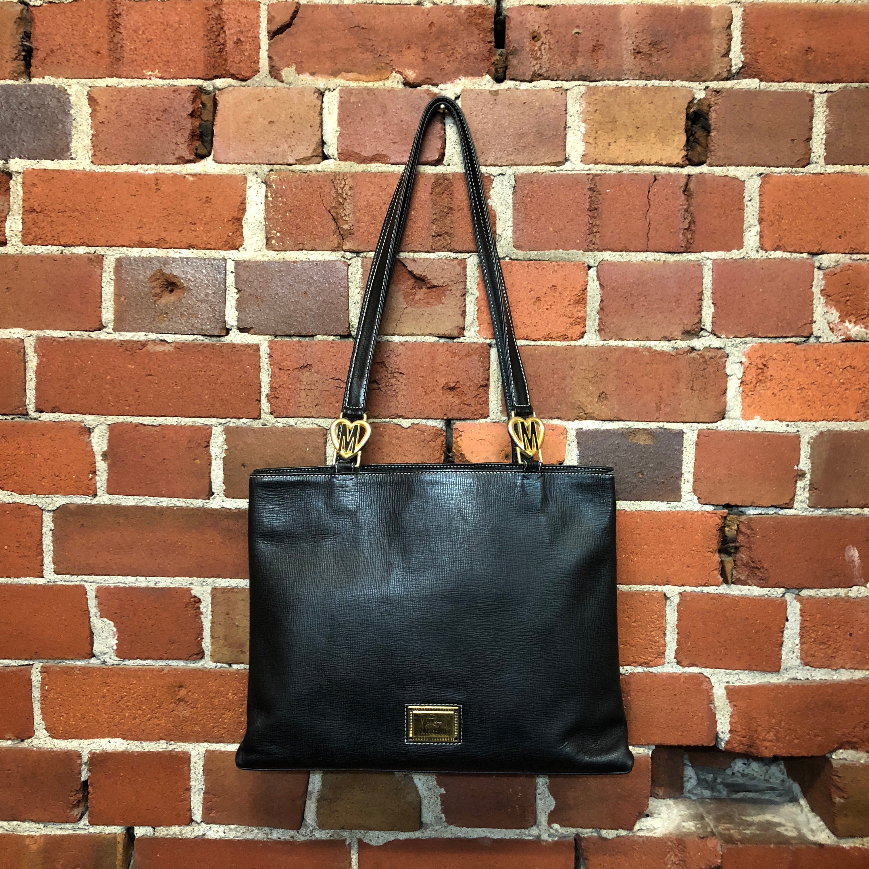 MOSCHINO leather tote bag