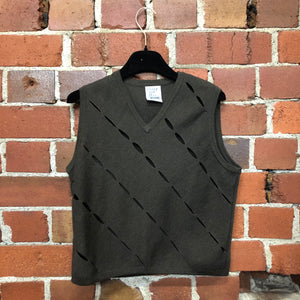 MOSCHINO slashed wool vest