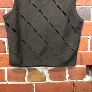 MOSCHINO slashed wool vest