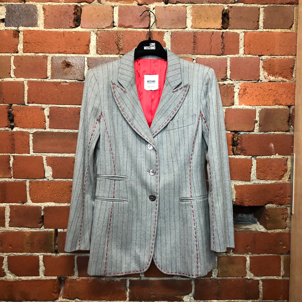 MOSCHINO 'bespoke' pinstriped blazer jacket