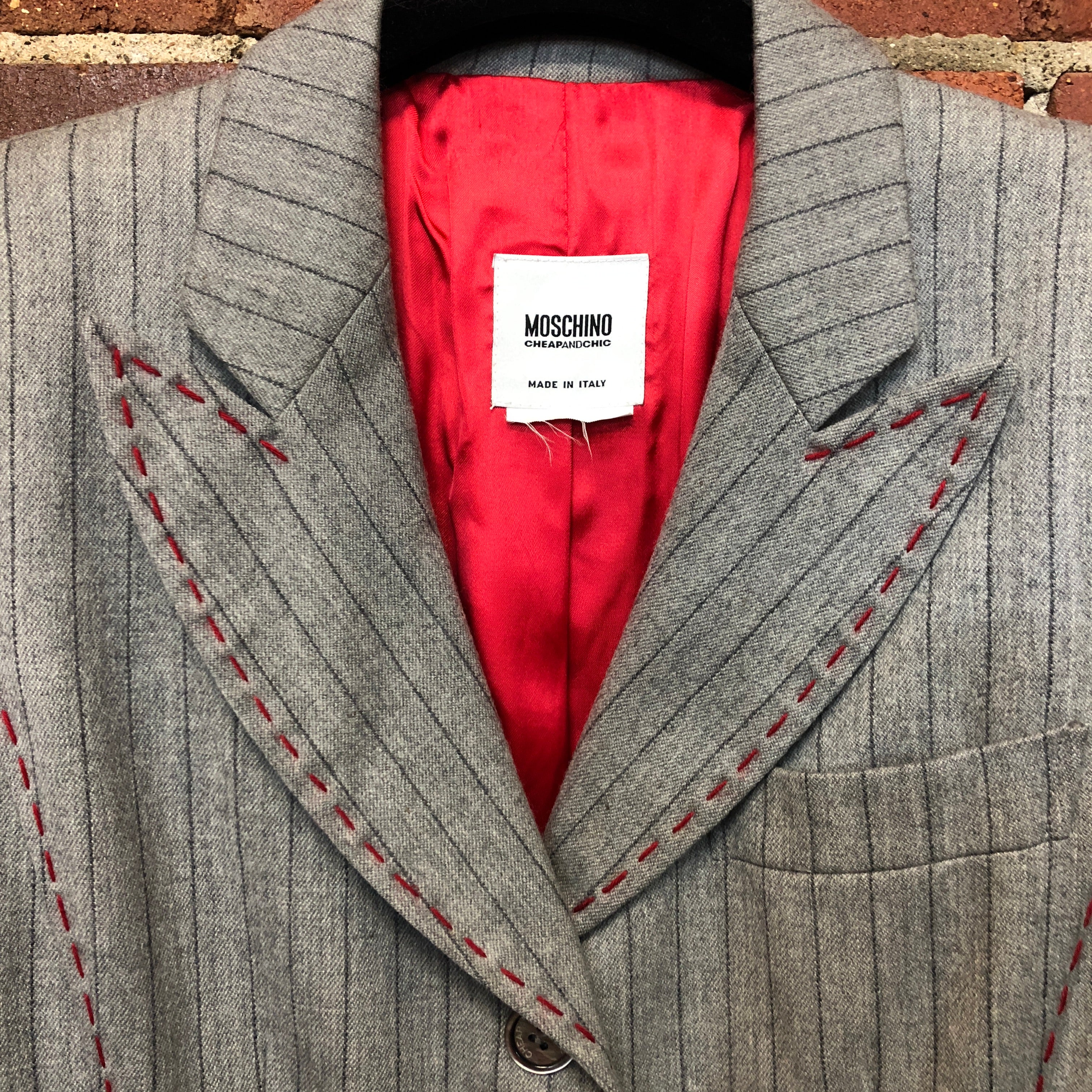 MOSCHINO 'bespoke' pinstriped blazer jacket