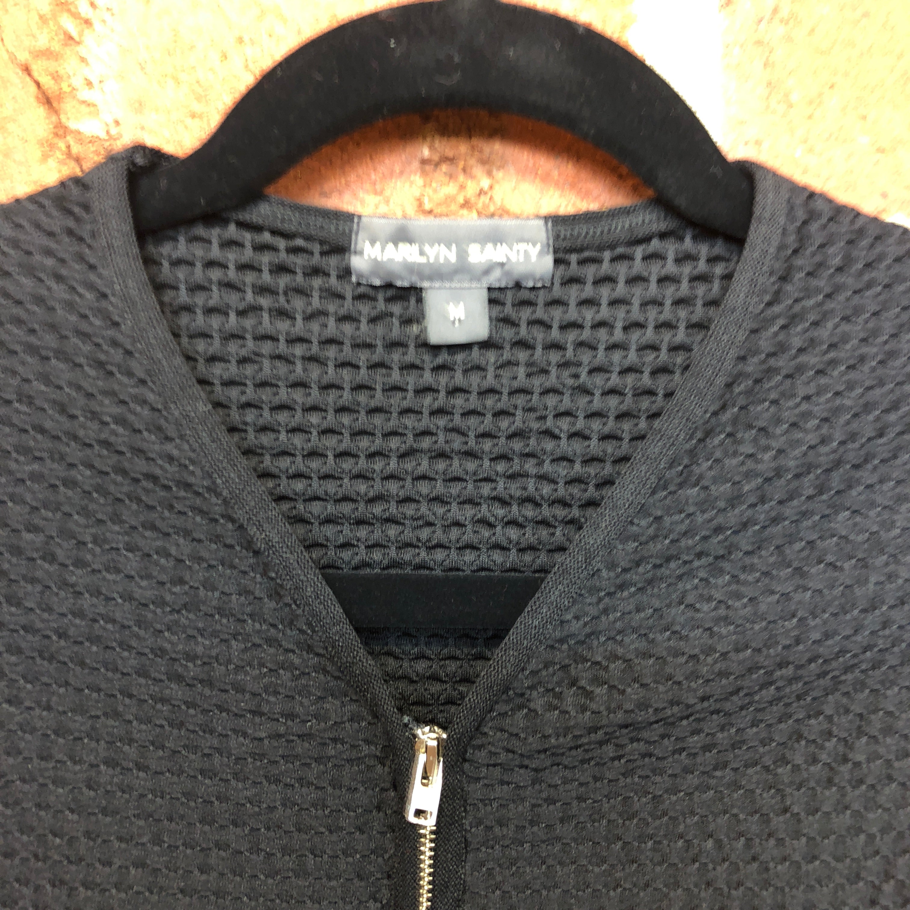 MARILYN SAINTY textured zip front jacket