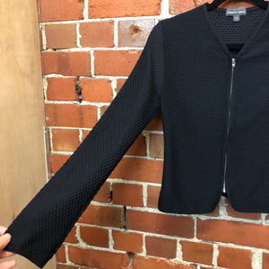MARILYN SAINTY textured zip front jacket
