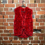 Red rabbit fur vest!