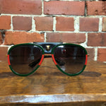 GUCCI aviator sunglasses with leather trim