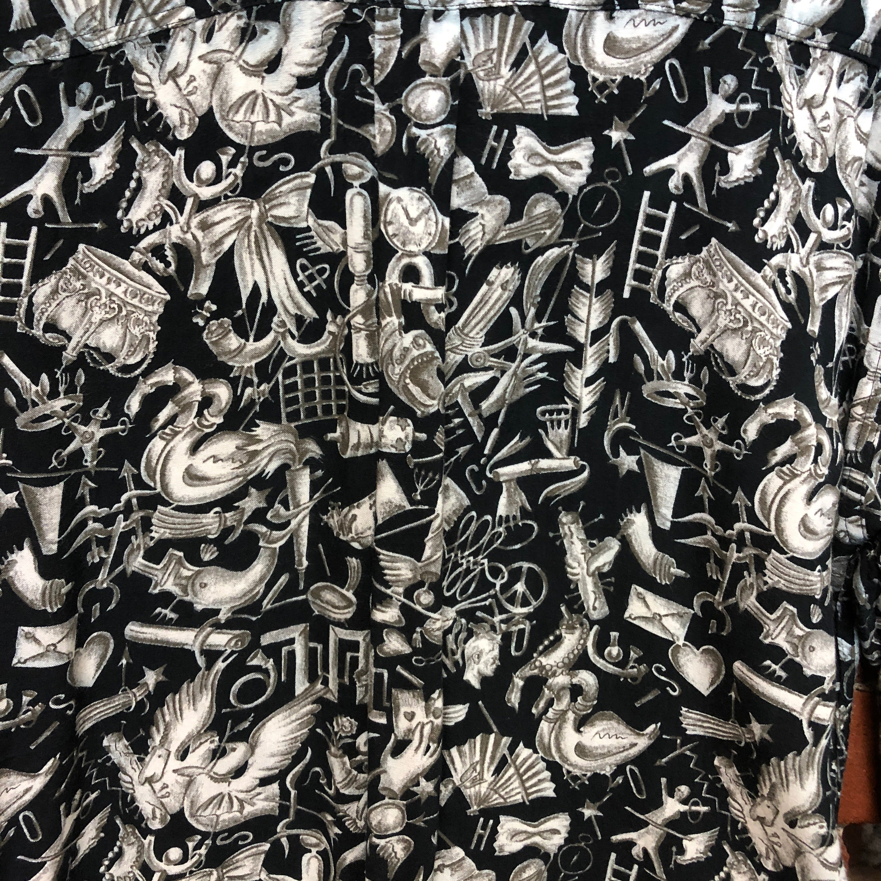 MOSCHINO 1980s patterned shirt