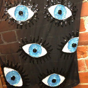 DISCOUNT UNIVERSE sequin eyes mesh dress!