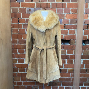 1970S leather and sheepskin coat