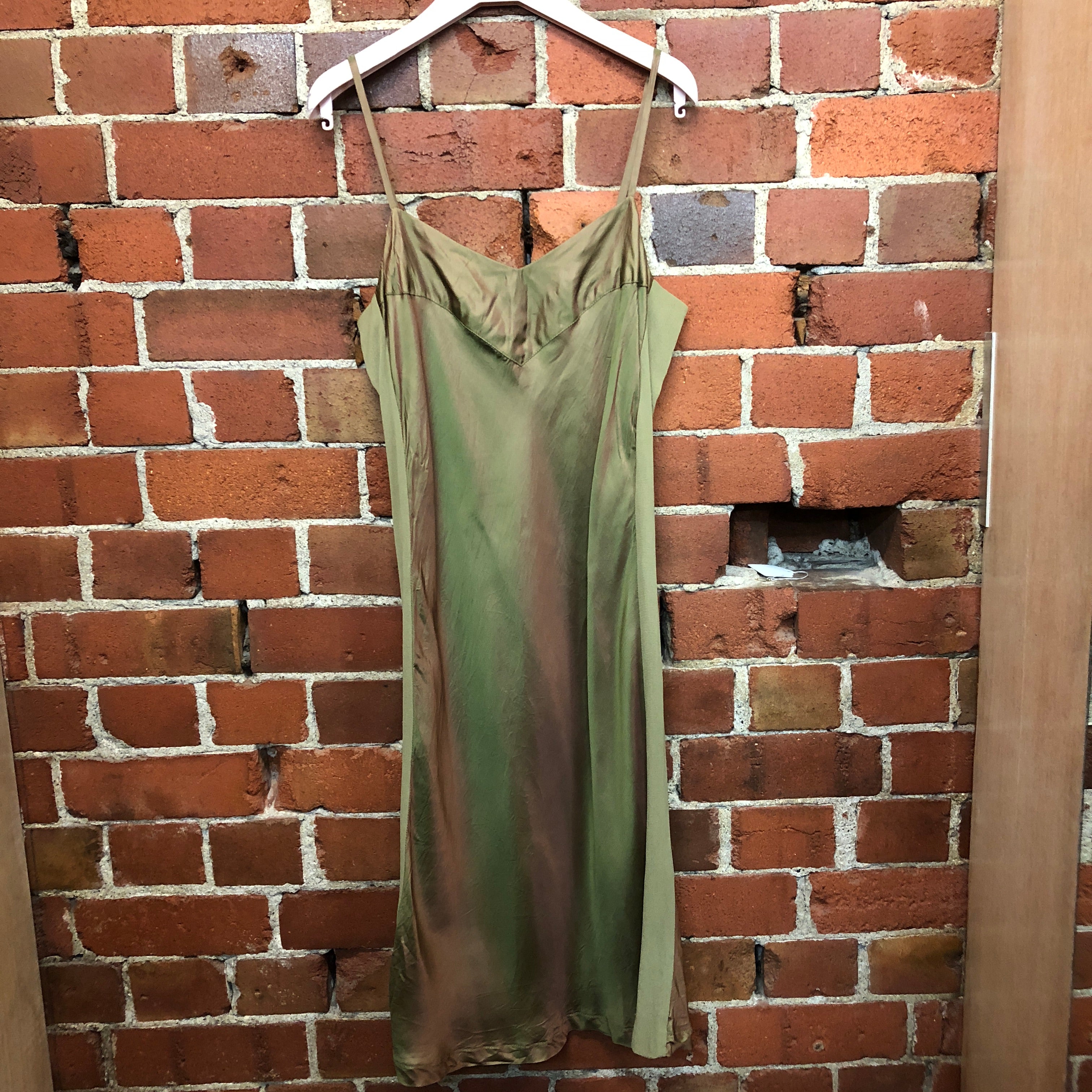 MARILYN SAINTY 1995 metallic slip dress and shirt