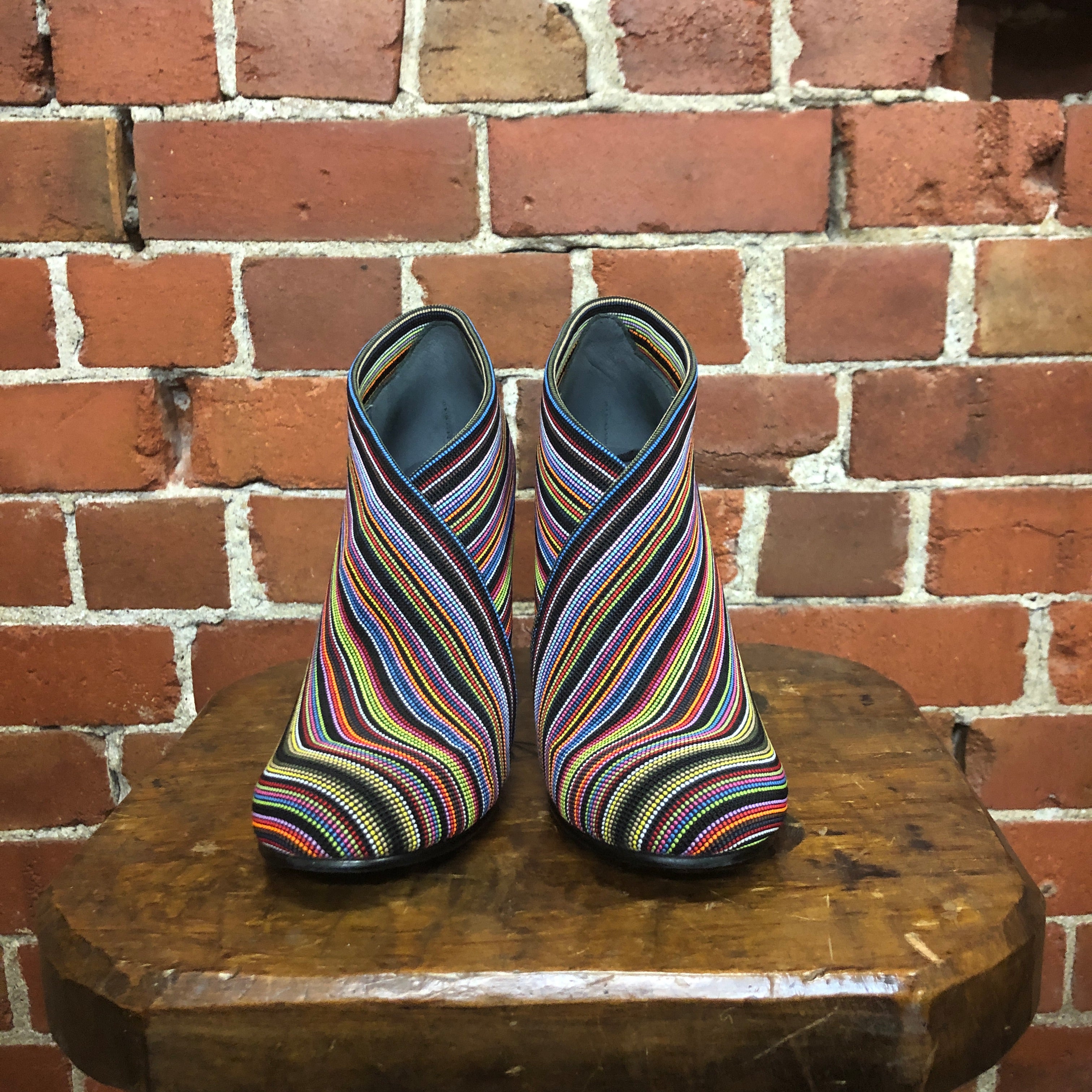 UNITED NUDE striped fabric boots 38