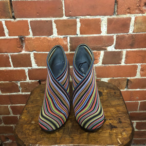 UNITED NUDE striped fabric boots 38