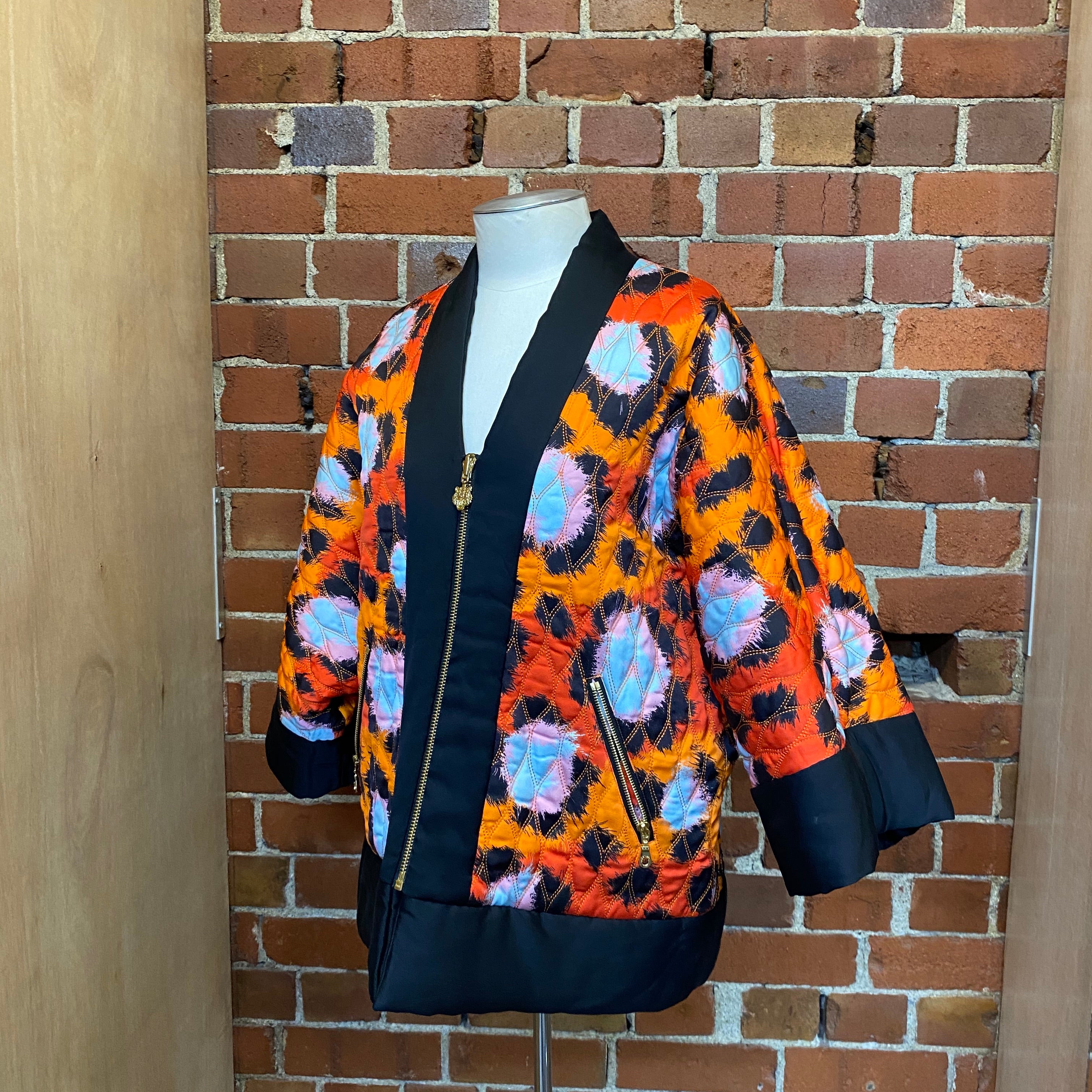 KENZO X H&M quilted reversible kimono sleeve jacket