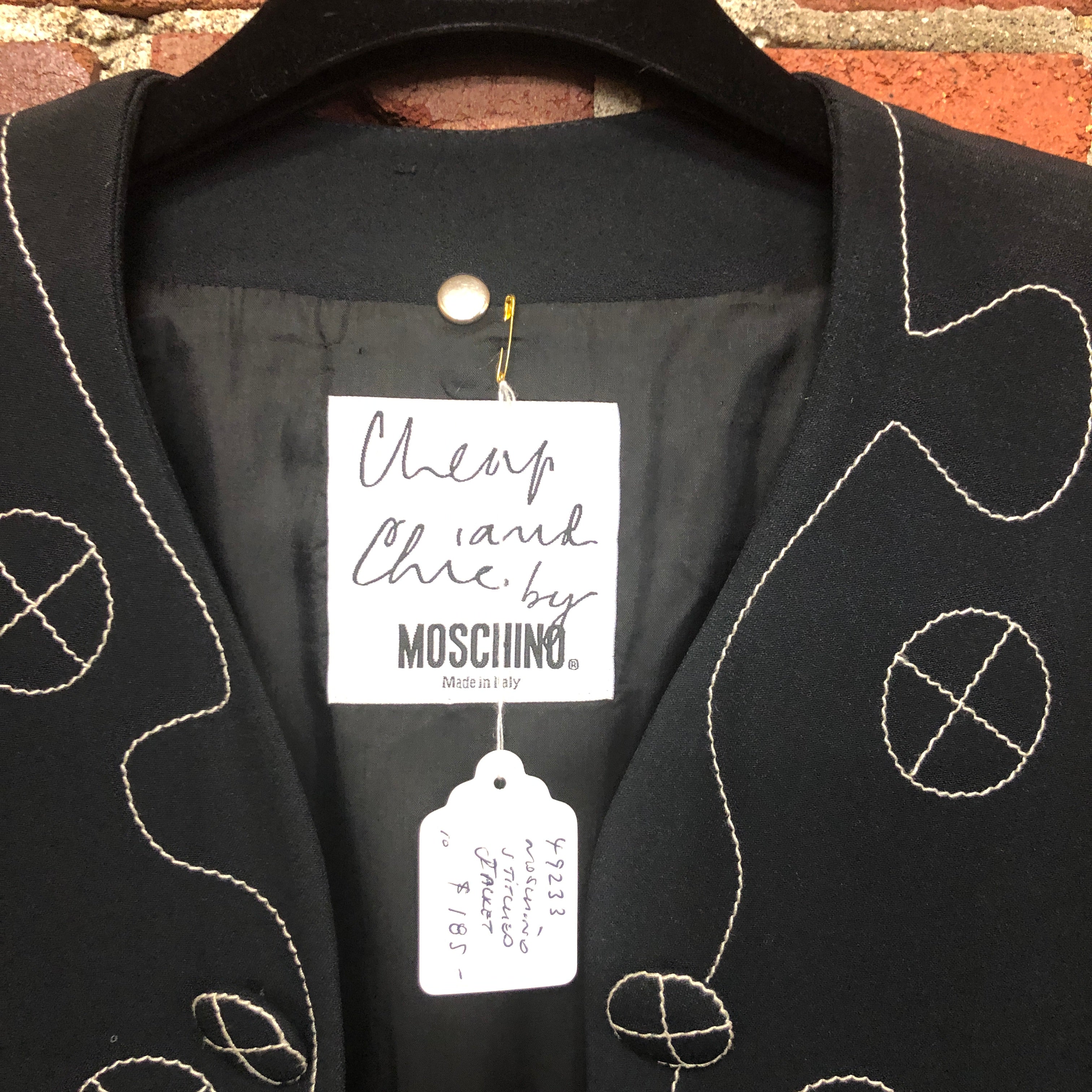 MOSCHINO 1990s stitched jacket