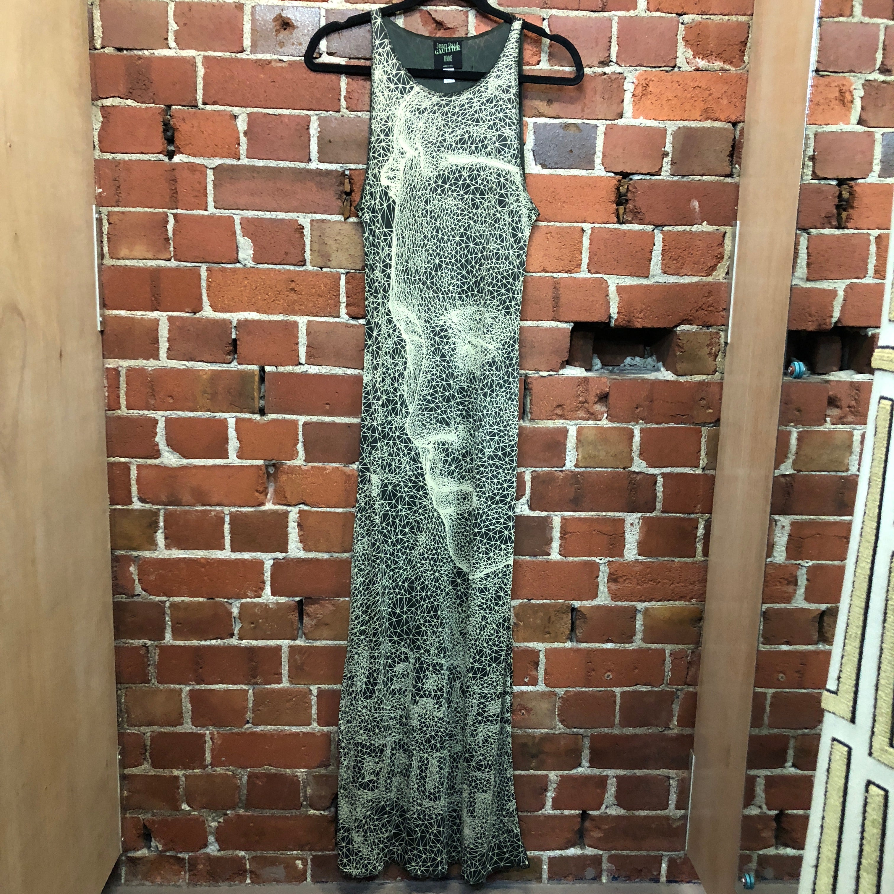 GAULTIER 1990s RARE amazing face print gown