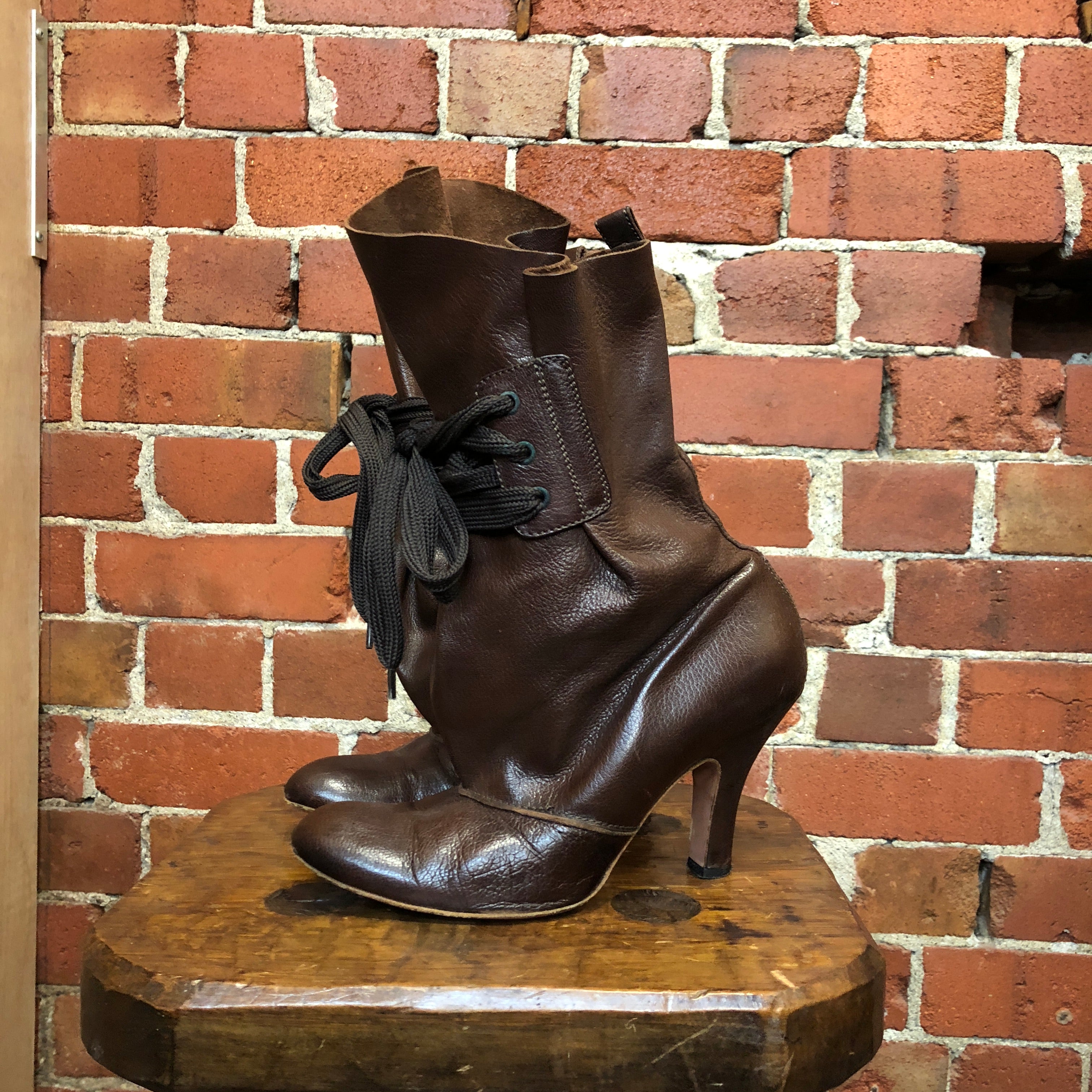 VIVIENNE WESTWOOD leather 'sack' boots 38