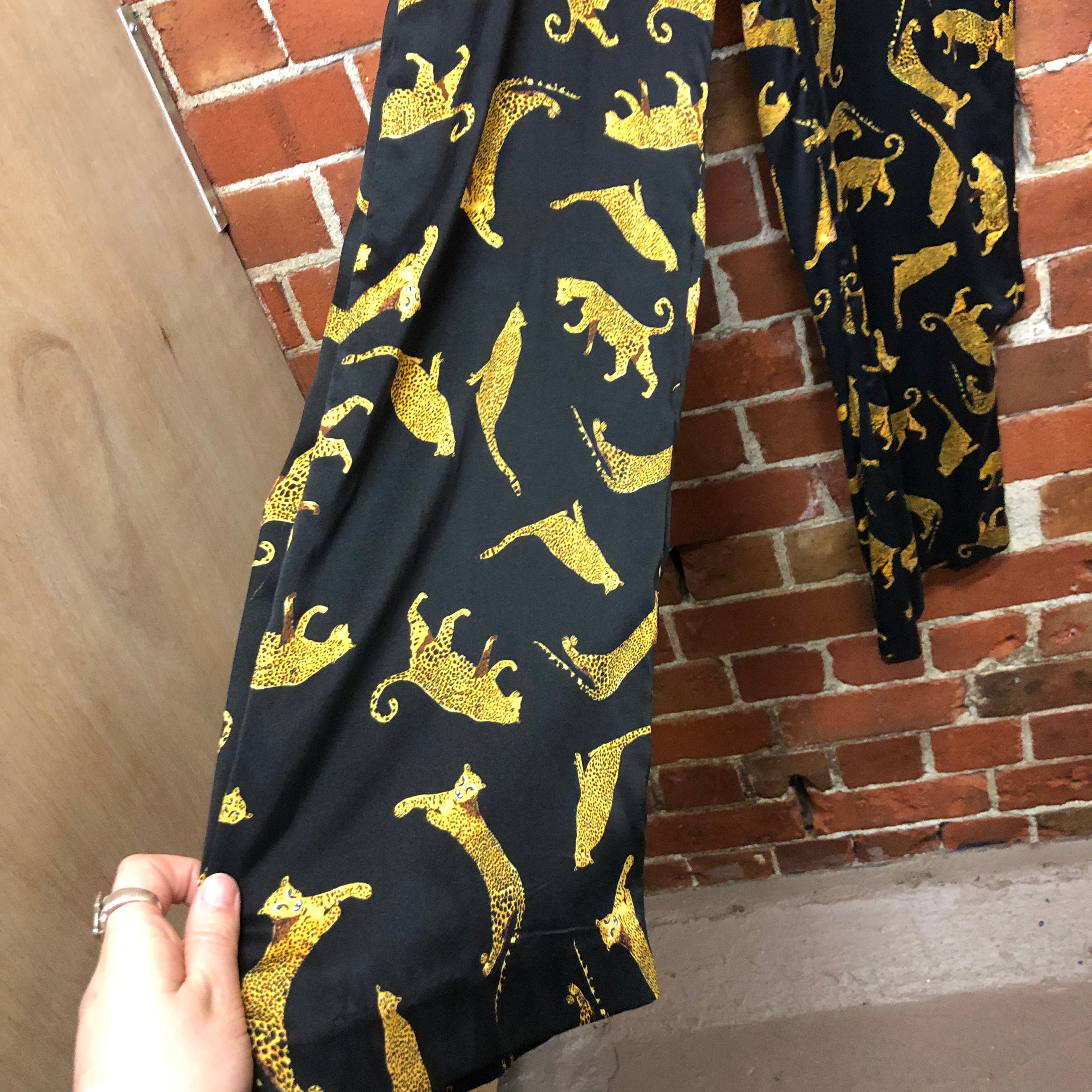 BEC AND BRIDGE silk leopard trousers