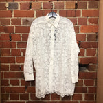 JUNYA WATANABE lace and linen shirt