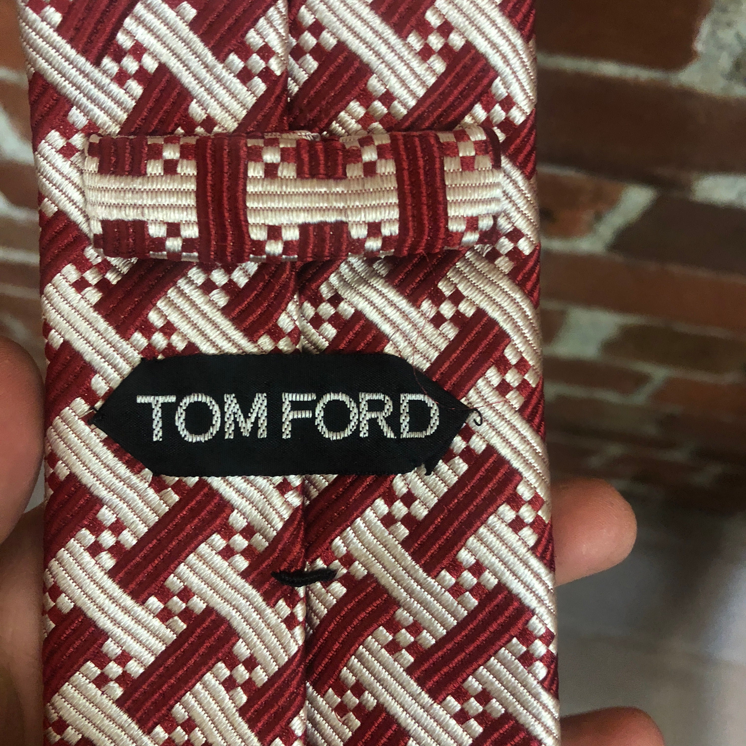 TOM FORD woven silk tie