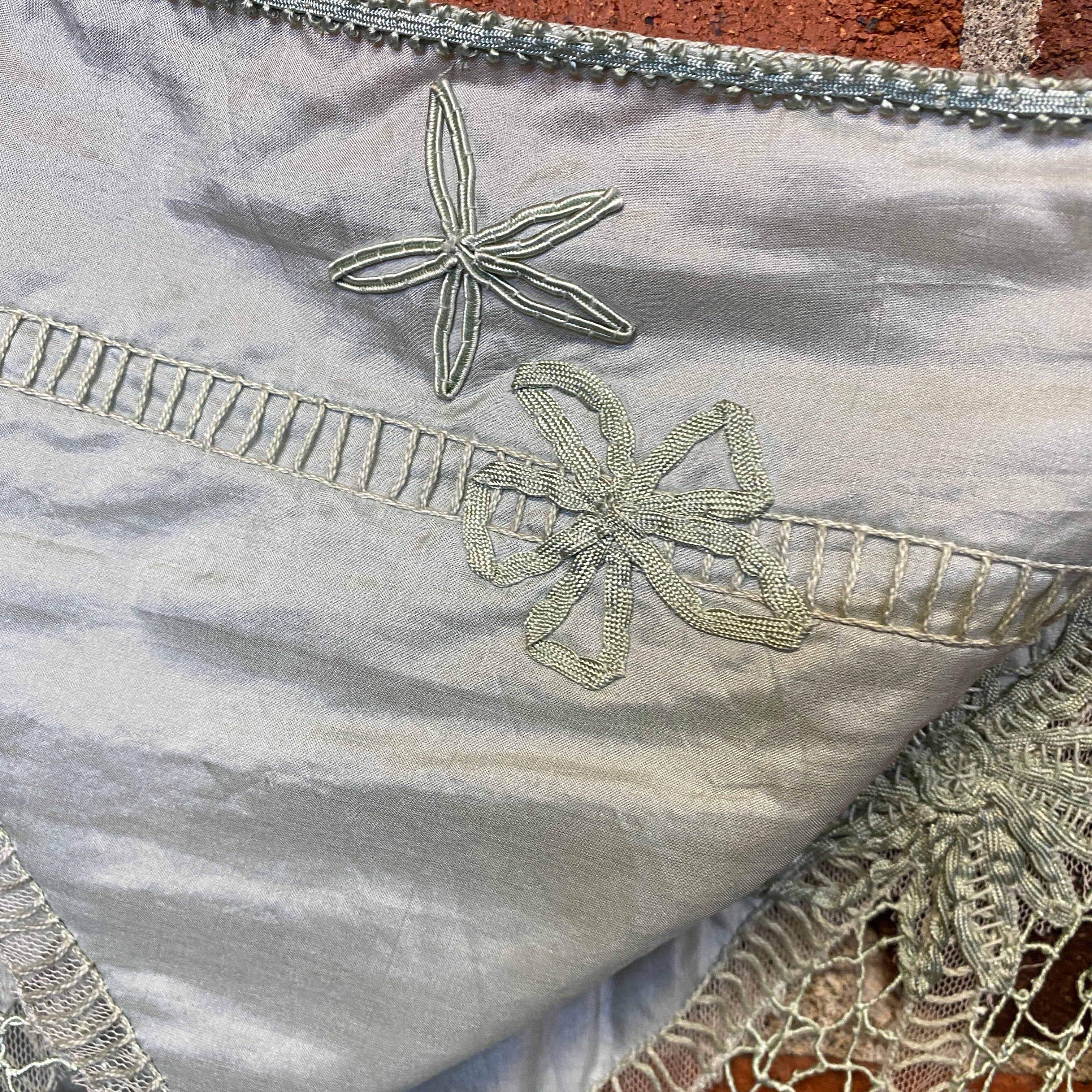 DRIES VAN NOTEN handmade lace and silk scarf