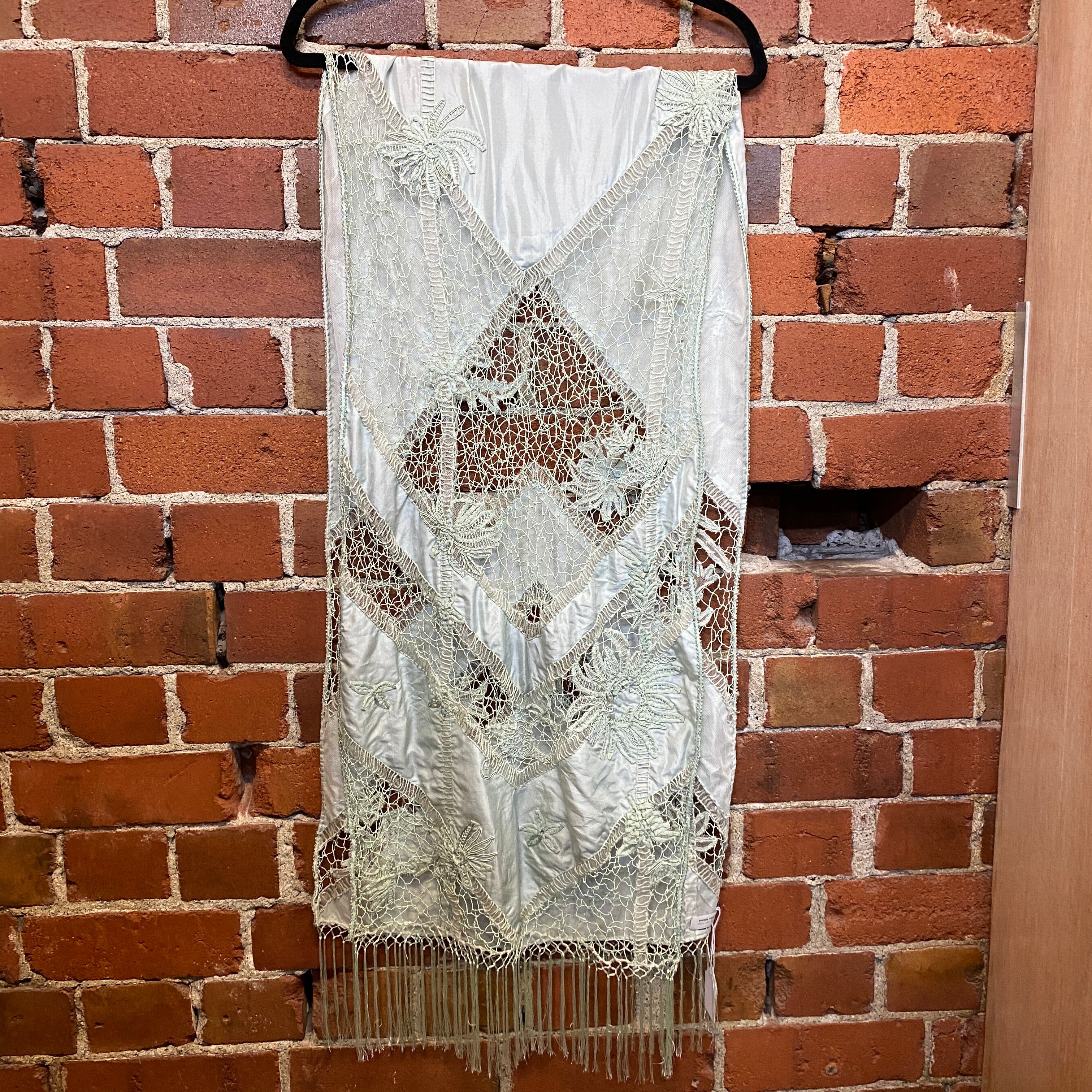 DRIES VAN NOTEN handmade lace and silk scarf