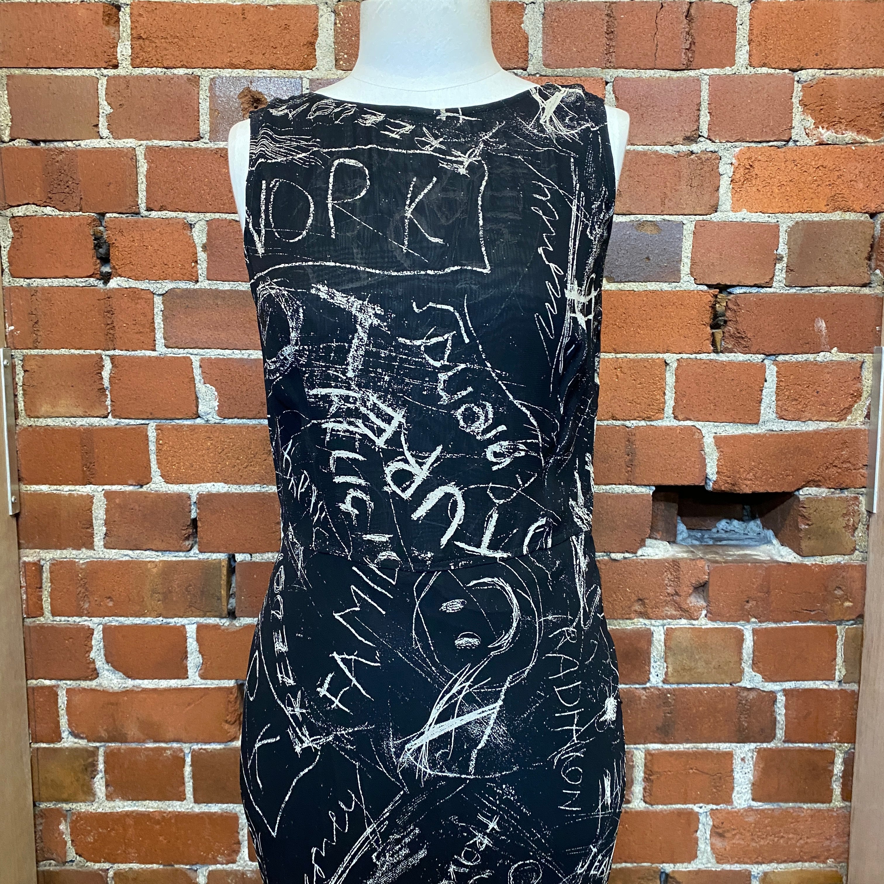MOSCHINO 'school desk' 1990s gown