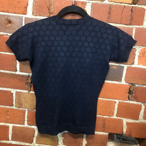COMME DES GARCONS 1998 honeycomb printed cotton tee