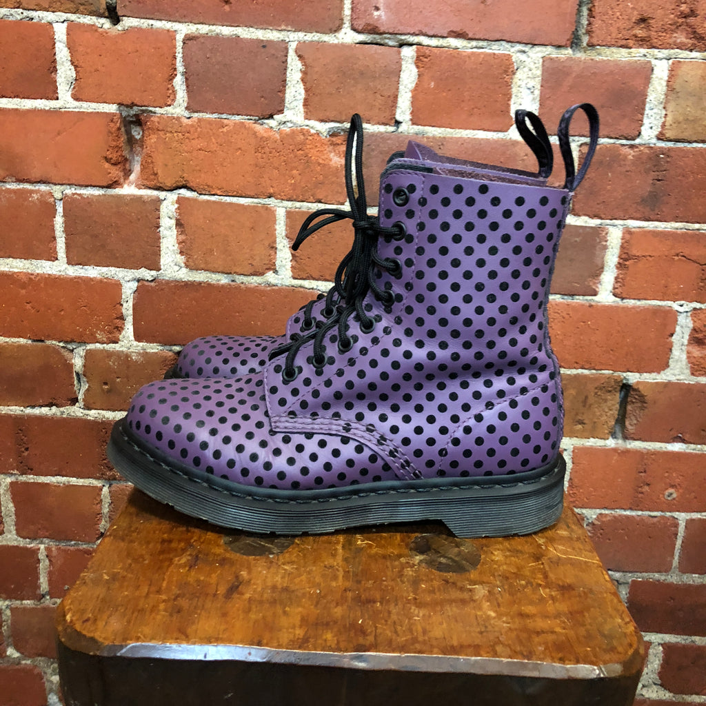 Velvet polka dot 8up DOC MARTENS