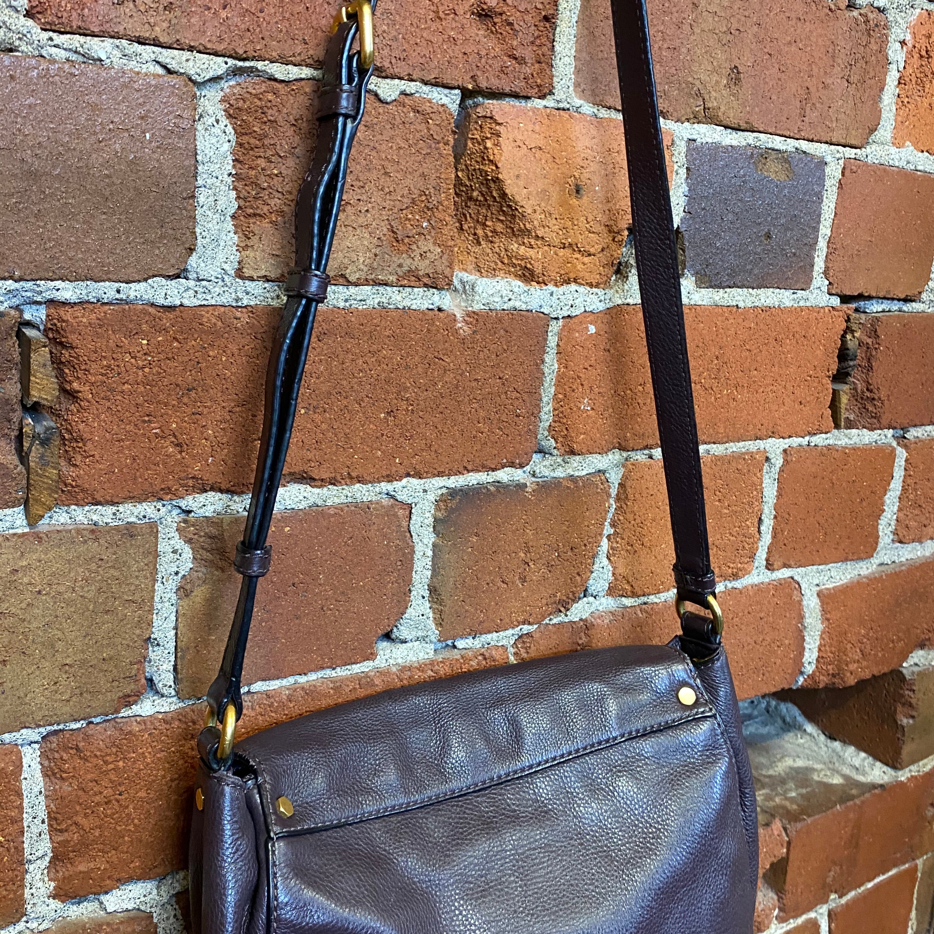 MARC JACOBS leather messenger handbag