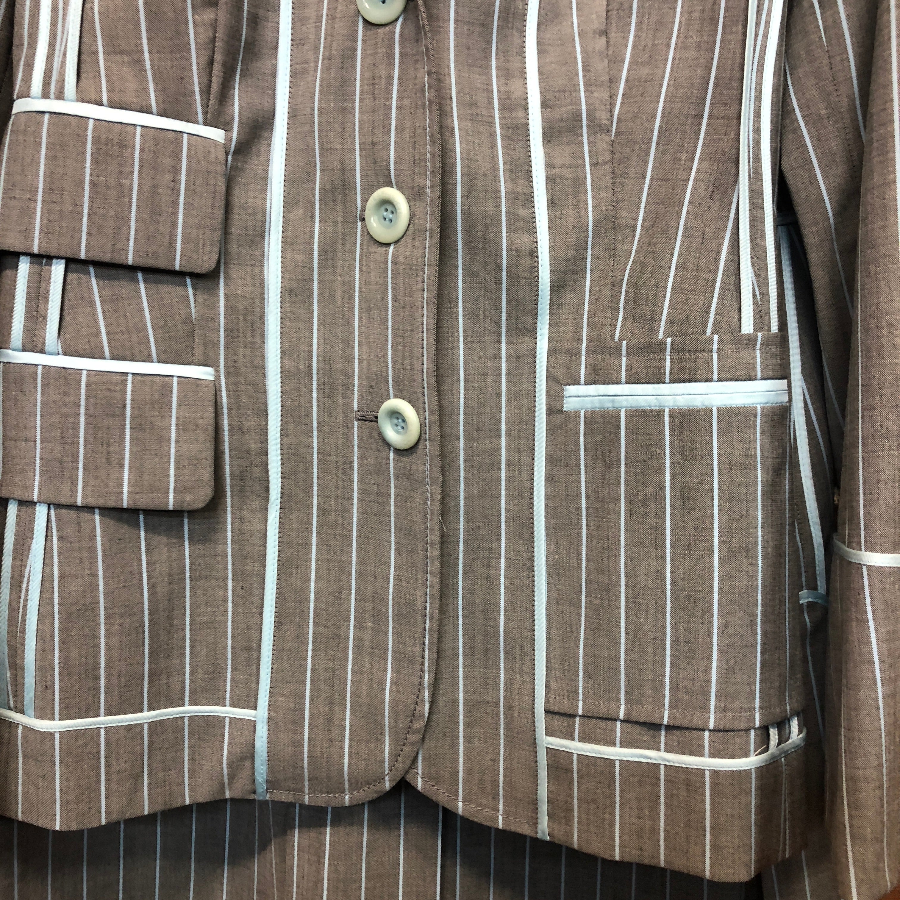 MOSCHINO pinstriped 'inside out' suit