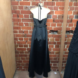 USA designer satin tuxedo gown