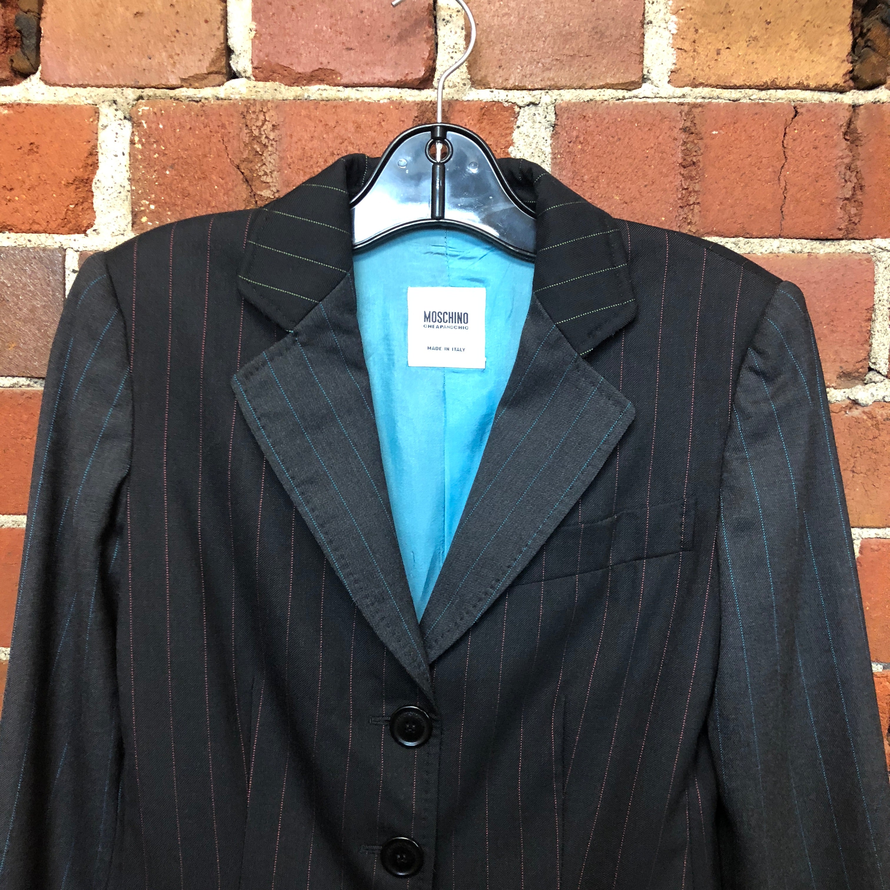 MOSCHINO pinstriped wool suit