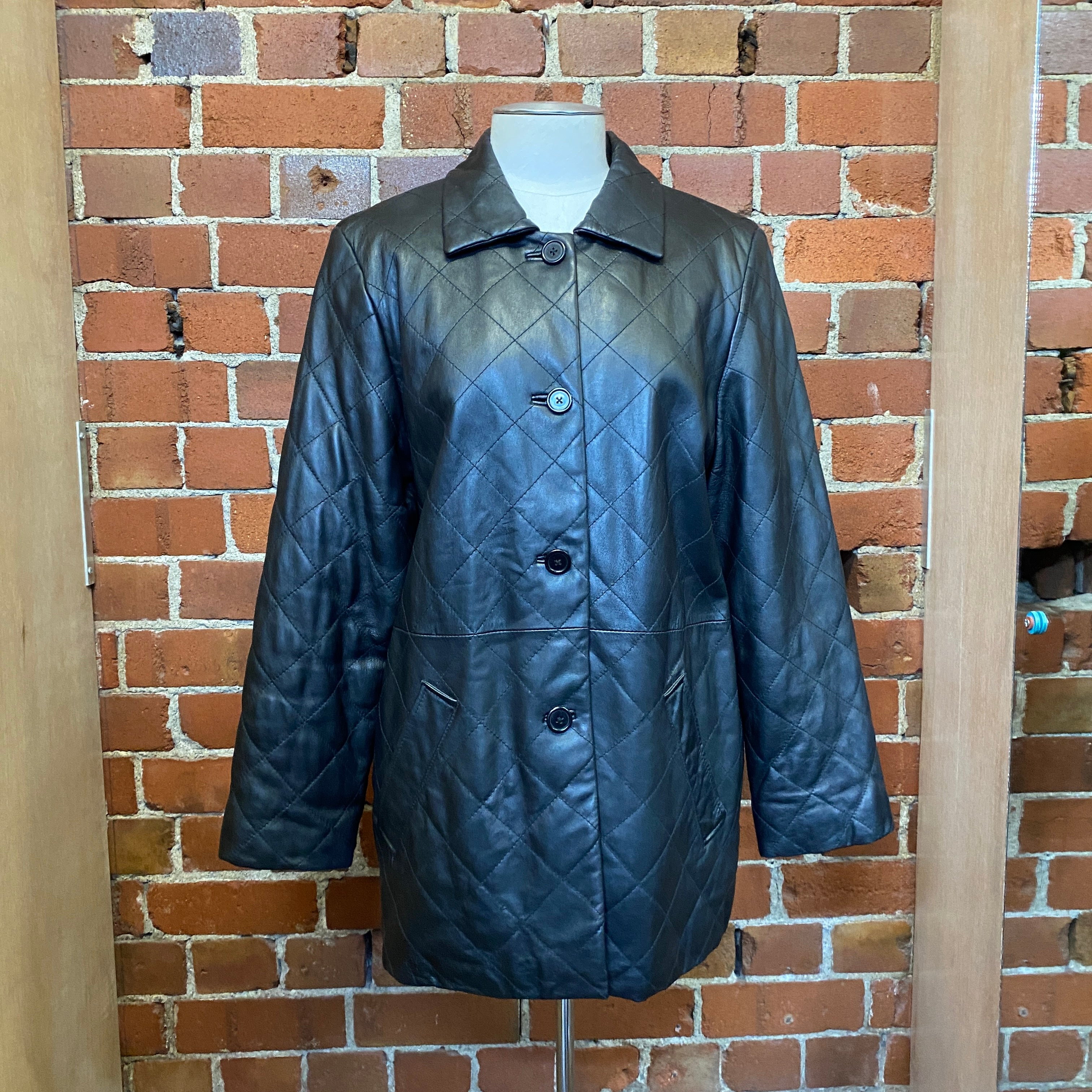 QUILTED leather jacket