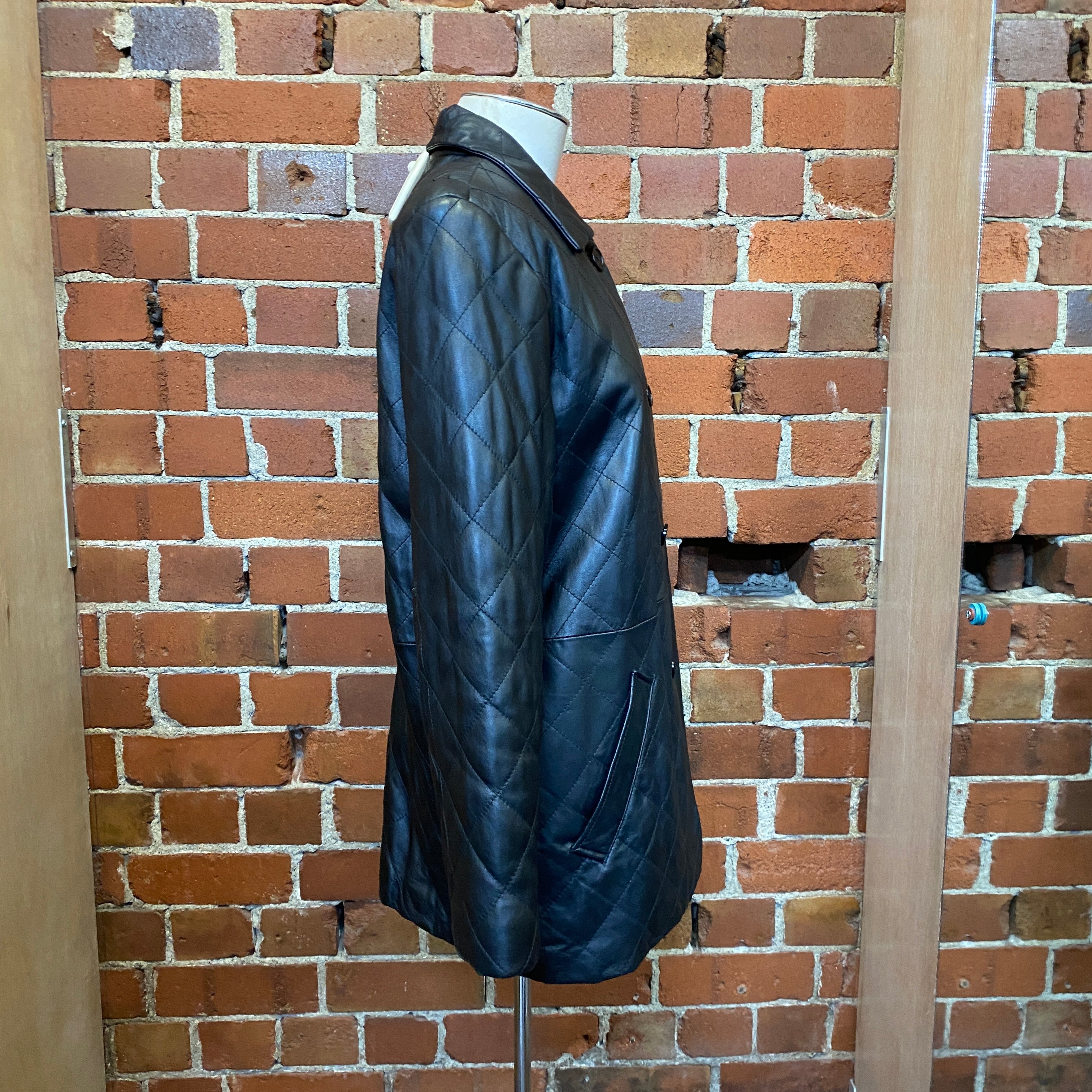 QUILTED leather jacket