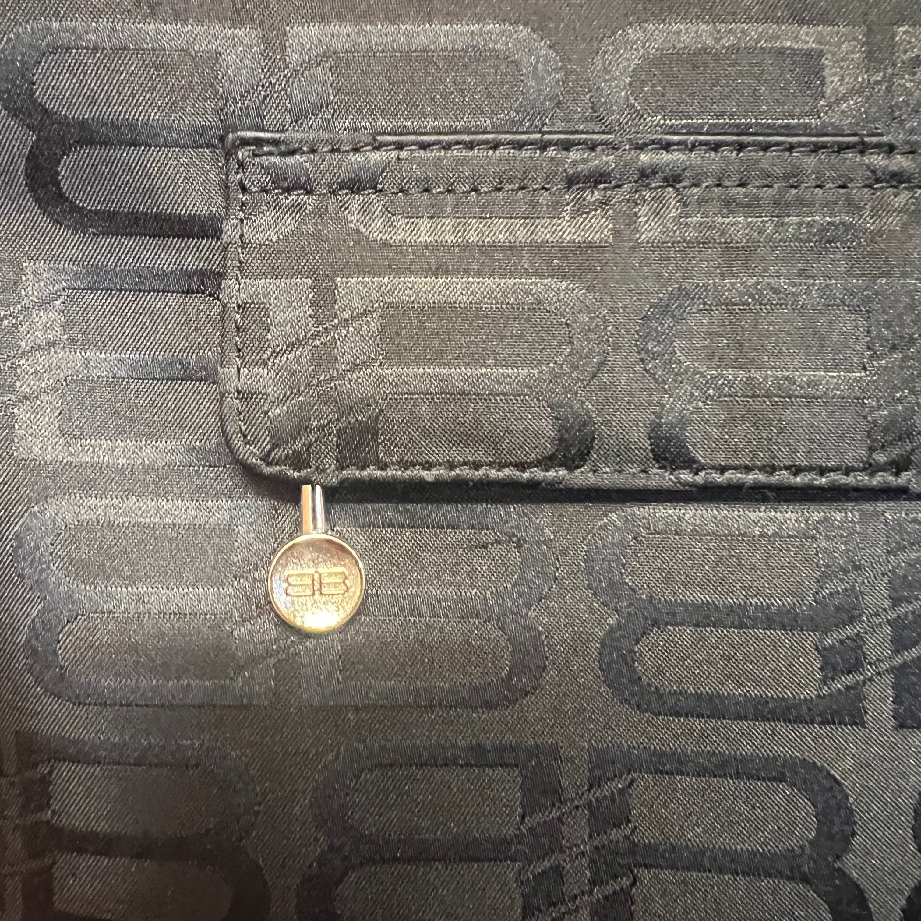 BALENCIAGA monogram nylon handbag