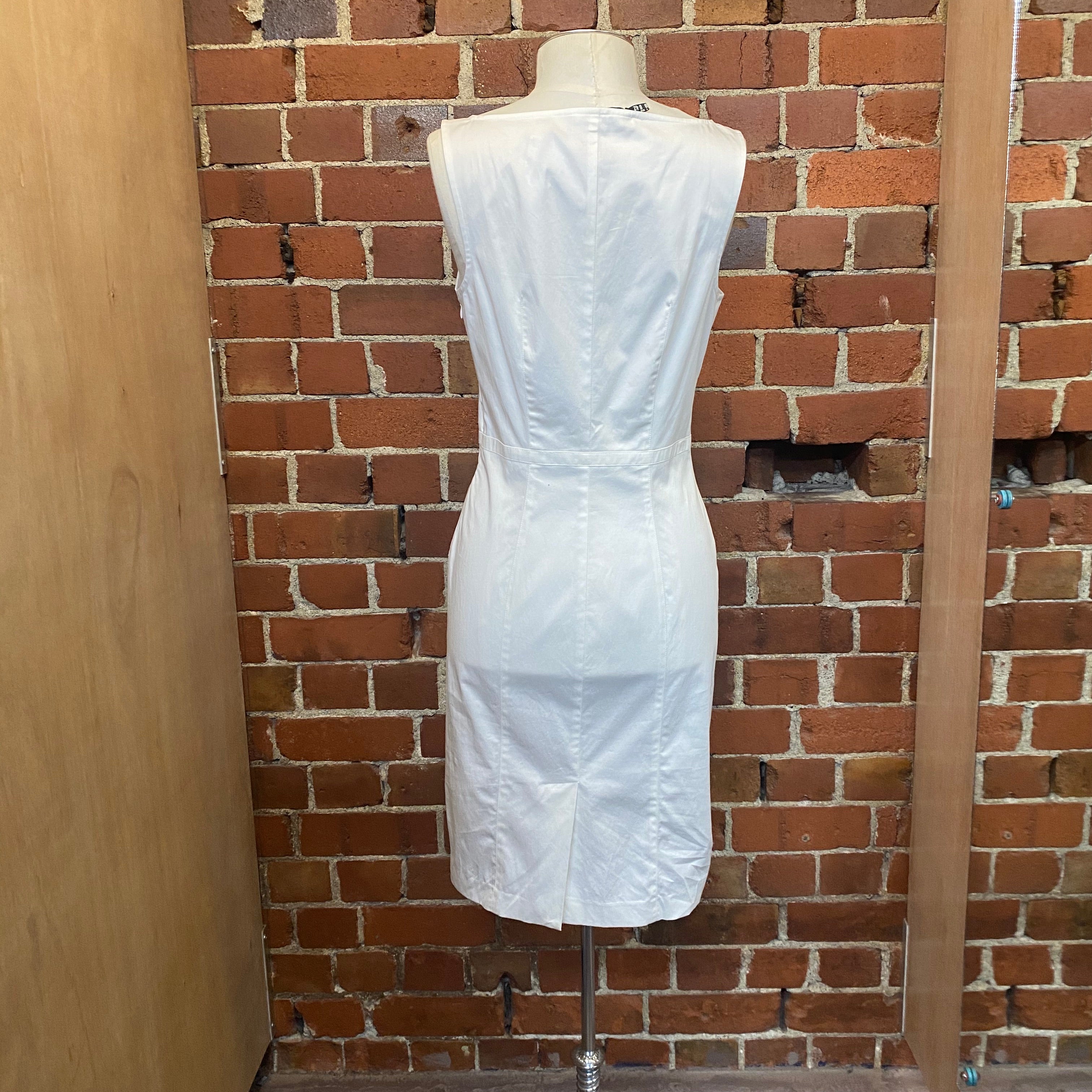 MOSCHINO white cotton dress