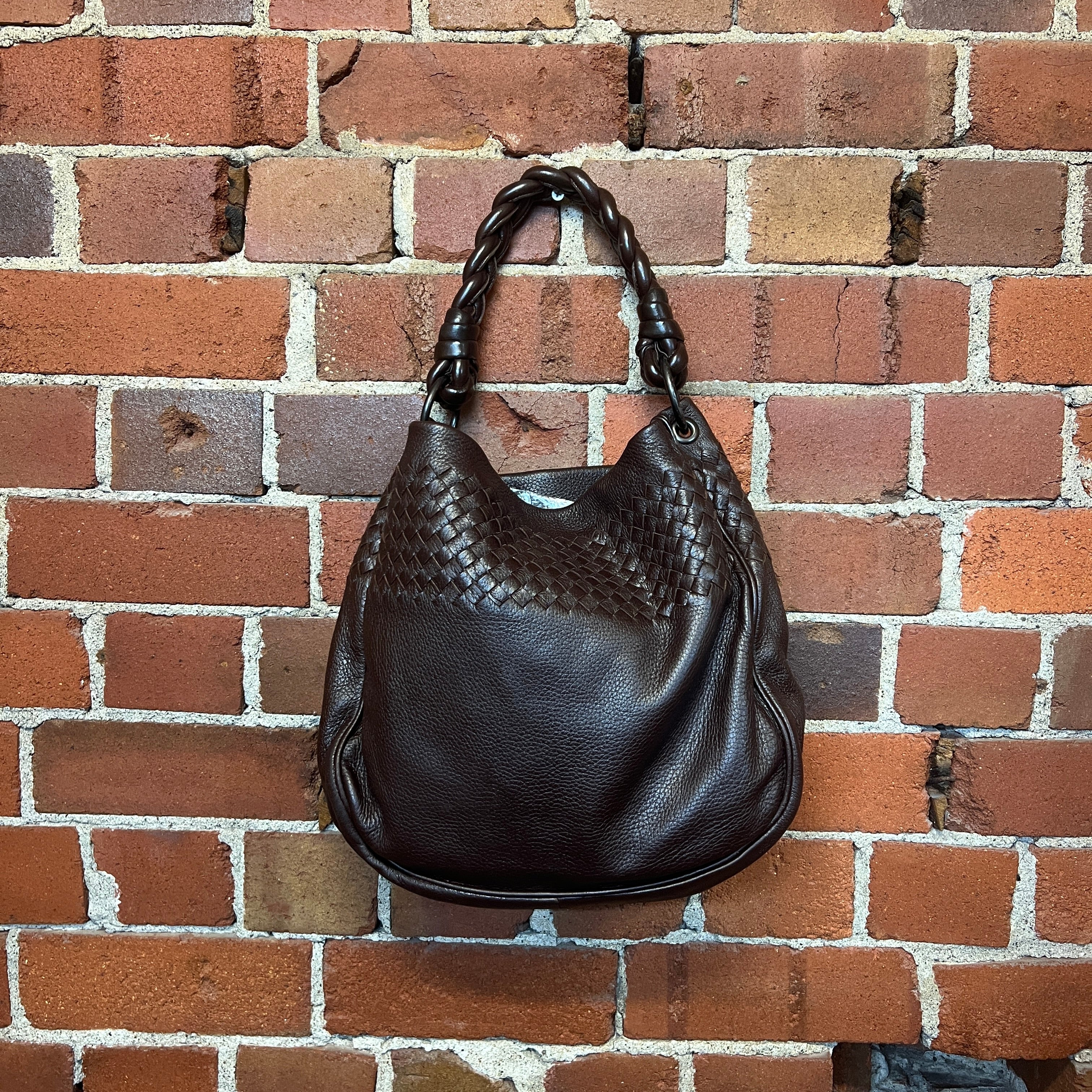 BOTTEGA VENETA intrecciato leather hobo handbag
