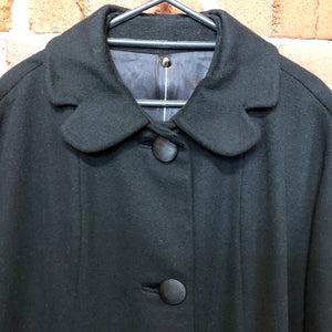 1960s wool coat with flower collar