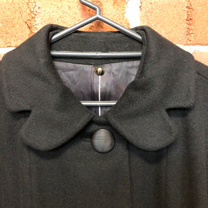 1960s wool coat with flower collar