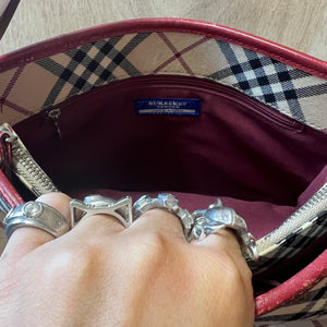 BURBERRY leather and Nova check handbag